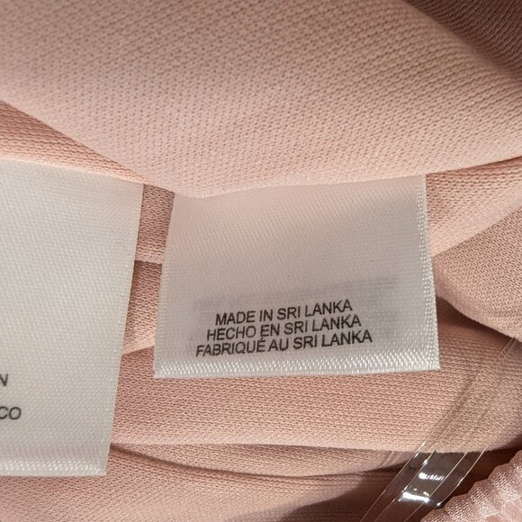 ANNE KLEIN Nwt Crinkled Satin Blush Dress 16 Sleeveless Waist Tie Midi Length - Picture 10 of 12